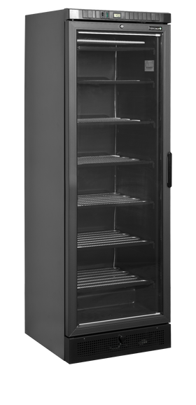 UFSC371G Black LH-Negru, 270 l, -24 la -14, 1 ușă din sticlă încălzită, Static, LED, 350 W, C