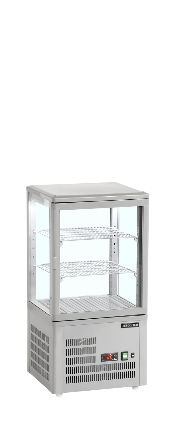 Racitor vertical expunere gri BC30CP, 58 l, +2/+12C, 1 usa sticla Tefcold – racitor vertical pentru expunere bauturi si produse impulsive la punct de vanzare