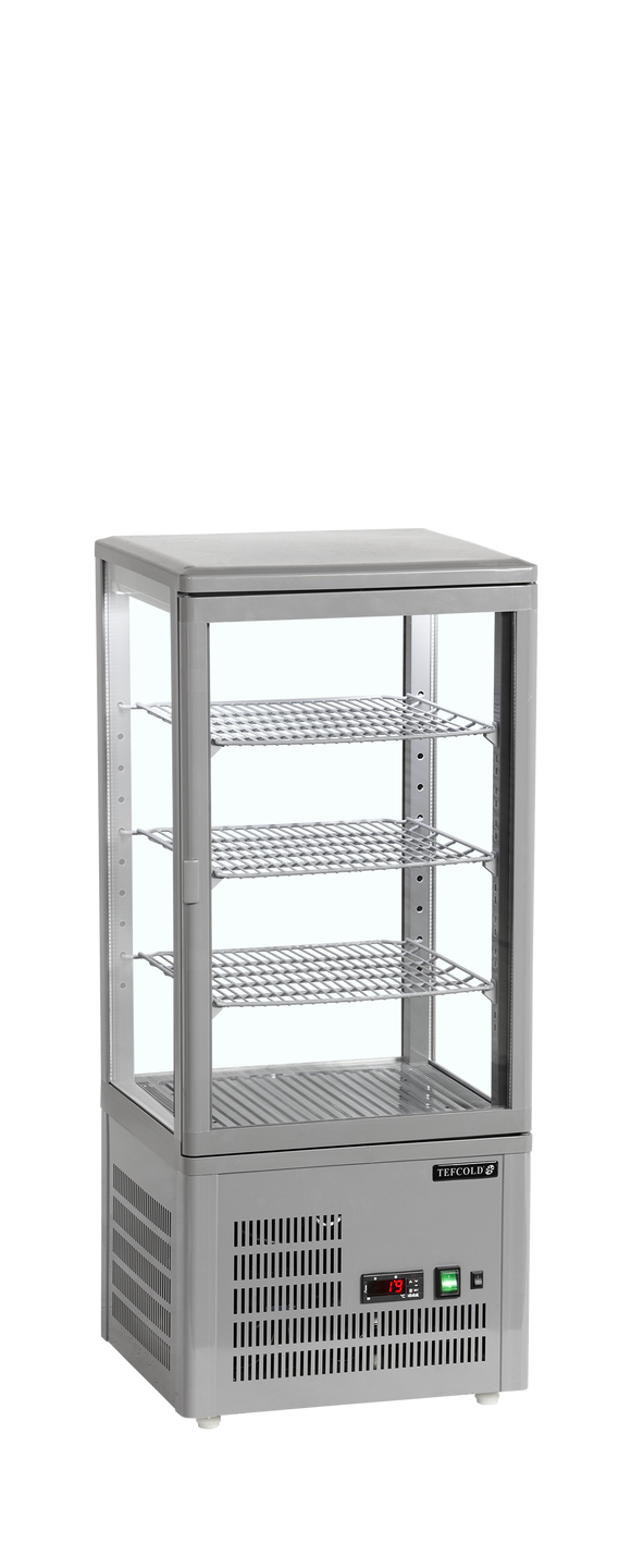 Racitor vertical expunere gri BC60CP, 78 l, +2/+12C, 1 usa sticla Tefcold – racitor vertical pentru expunere bauturi si produse impulsive la punct de vanzare