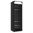 Vitrina congelare verticala, 382 Litri, racire statica, iluminare LED, culoare neagra