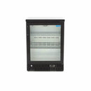 Vitrina frigorifica pentru bar 0C 12C, 1 usa batanta, H 85 cm, 2 grilaje inox, negru