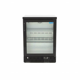 Vitrina frigorifica pentru bar 0C 12C, 1 usa batanta, H 85 cm, 2 grilaje inox, negru
