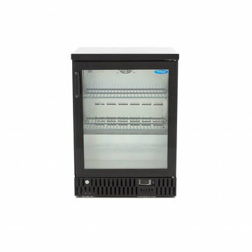 Vitrina frigorifica pentru bar 0C 12C, 1 usa batanta, H 85 cm, 2 grilaje inox, negru