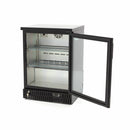 Vitrina frigorifica pentru bar 0C 12C, 1 usa batanta, H 85 cm, 2 grilaje inox, negru