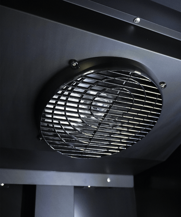 Vitrina frigorifica verticala, 450 Litri, racire ventilata, iluminare LED, culoare neagra