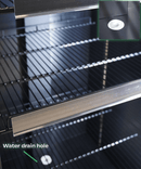 Vitrina frigorifica verticala, 450 Litri, racire ventilata, iluminare LED, culoare neagra