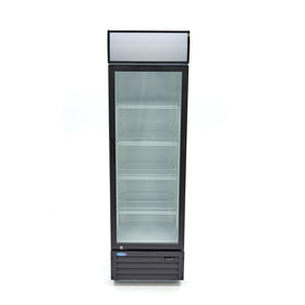Vitrina refrigerata 0C 10C, 360 Litri, cu caseta luminoasa, 4 grilaje, racire ventilata