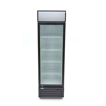 Vitrina refrigerata 0C 10C, 360 Litri, cu caseta luminoasa, 4 grilaje, racire ventilata