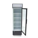 Vitrina refrigerata 0C 10C, 360 Litri, cu caseta luminoasa, 4 grilaje, racire ventilata