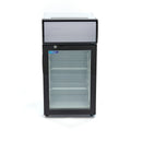 Vitrina refrigerata 0C 10C, 50 Litri, cu caseta luminoasa, 2 grilaje, racire ventilata