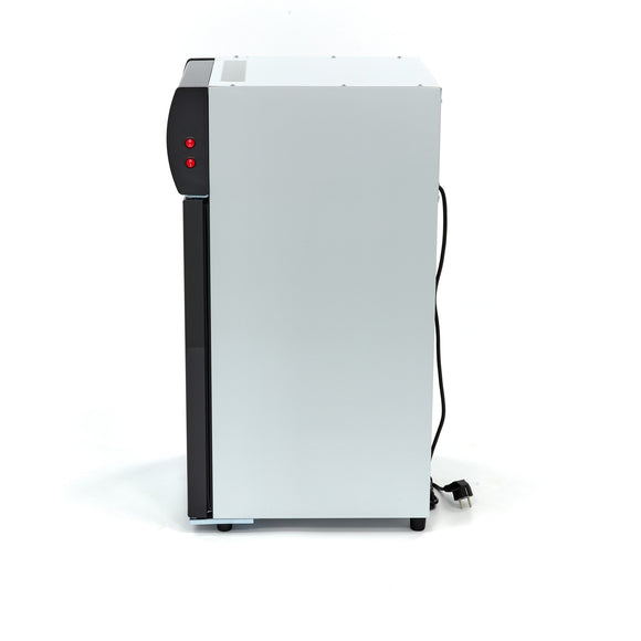 Vitrina refrigerata 0C 10C, 50 Litri, cu caseta luminoasa, 2 grilaje, racire ventilata