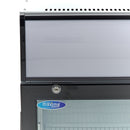 Vitrina refrigerata 0C 10C, 50 Litri, cu caseta luminoasa, 2 grilaje, racire ventilata