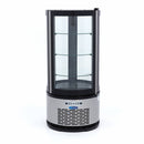 Vitrina refrigerata de banc 0C 12C, model rotund, racire ventilata, cap. 100 Litri, H 103 cm