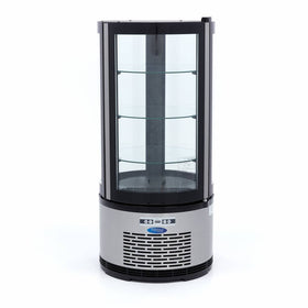 Vitrina refrigerata de banc 0C 12C, model rotund, racire ventilata, cap. 100 Litri, H 103 cm