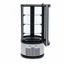 Vitrina refrigerata de banc 0C 12C, model rotund, racire ventilata, cap. 100 Litri, H 103 cm