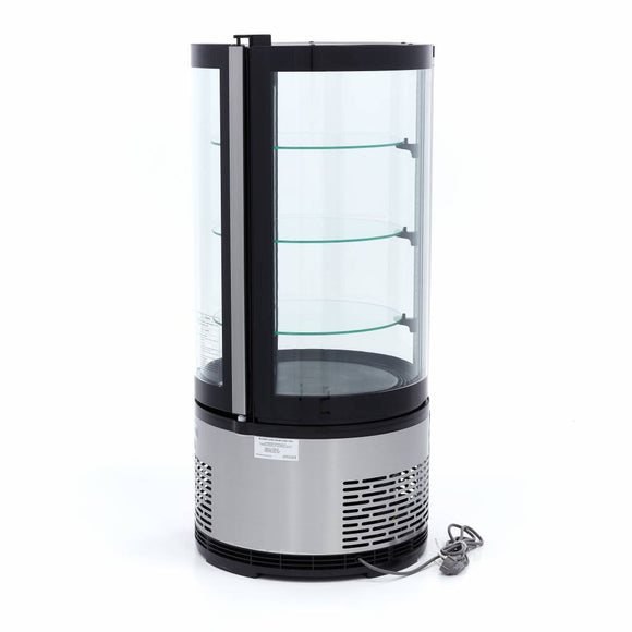 Vitrina refrigerata de banc 0C 12C, model rotund, racire ventilata, cap. 100 Litri, H 103 cm