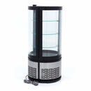 Vitrina refrigerata de banc 0C 12C, model rotund, racire ventilata, cap. 100 Litri, H 103 cm