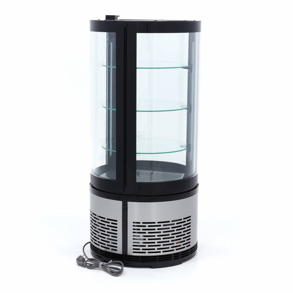 Vitrina refrigerata de banc 0C 12C, model rotund, racire ventilata, cap. 100 Litri, H 103 cm
