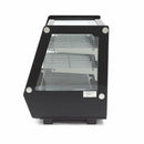 Vitrina refrigerata de banc 0C 12C, model serlf service cu usi culisante in fataspate, iluminare, 2 polite, 125 Litri