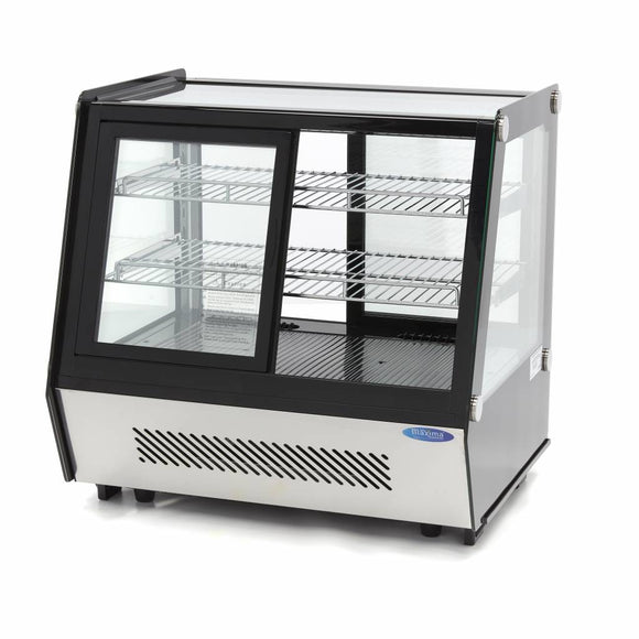Vitrina refrigerata de banc 0C 12C, model serlf service cu usi culisante in fataspate, iluminare, 2 polite, 125 Litri
