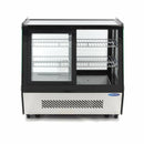 Vitrina refrigerata de banc 0C 12C, model serlf service cu usi culisante in fataspate, iluminare, 2 polite, 125 Litri