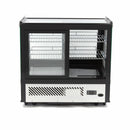 Vitrina refrigerata de banc 0C 12C, model serlf service cu usi culisante in fataspate, iluminare, 2 polite, 125 Litri