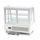 Vitrina refrigerata de banc 0C 12C, racire ventilata, iluminare LED, cap. 100 Litri, latime 68 cm, alb