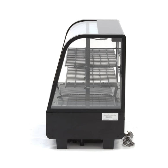 Vitrina refrigerata de banc 0C 12C, racire ventilata, iluminare LED, cap. 100 Litri, latime 68 cm, negru