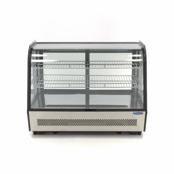 Vitrina refrigerata de banc 0C 12C, racire ventilata, iluminare LED, cap. 160 Litri, latime 88 cm