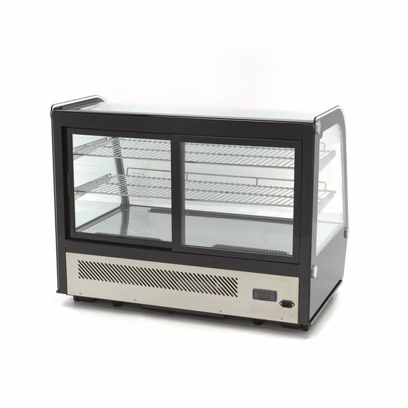 Vitrina refrigerata de banc 0C 12C, racire ventilata, iluminare LED, cap. 160 Litri, latime 88 cm
