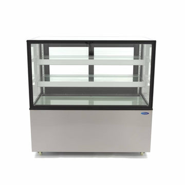 Vitrina refrigerata cofetarie 2C 8C, cu 2 polite sticla, refrigerare ventilata, latime 122 cm, 400 Litri