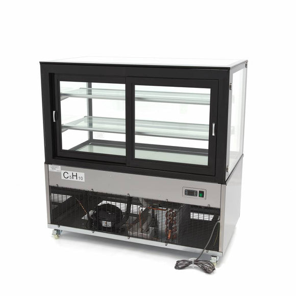 Vitrina refrigerata cofetarie 2C 8C, cu 2 polite sticla, refrigerare ventilata, latime 122 cm, 400 Litri