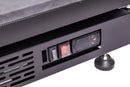Vitrina frigorifica cu 3 usi, neagra, otel aluminiu, iluminare cu LED Latime mm 1600 Adancime mm