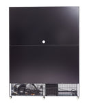 Vitrina frigorifica cu 3 usi, neagra, otel aluminiu, iluminare cu LED Latime mm 1600 Adancime mm