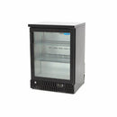 Vitrina frigorifica pentru bar 0C 12C, 1 usa batanta, H 85 cm, 2 grilaje inox, negru