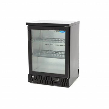 Vitrina frigorifica pentru bar 0C 12C, 1 usa batanta, H 85 cm, 2 grilaje inox, negru