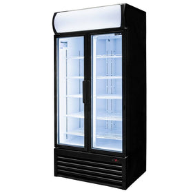 Vitrina frigorifica 2 usi 568L RICO i88 iluminare LED plafon superior publicitar iluminat