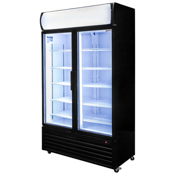 Vitrina frigorifica 2 usi 730L RICO i112 plafon publicitar superior iluminat