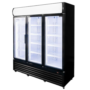 Vitrina frigorifica 3 usi 1065L RICO i160 iluminare LED plafon publicitar superior iluminat