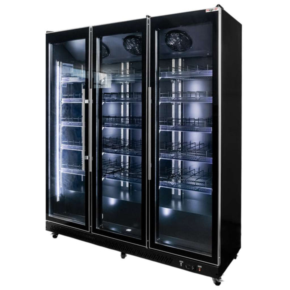 Vitrina frigorifica 3 usi 1200L DIEGO R168 Prestige black iluminare LED