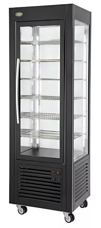 Vitrina frigorifica de congelare verticala cu ventilatie fortata si rafturi fixe - 360L, 0.80kW, alimentare 230V