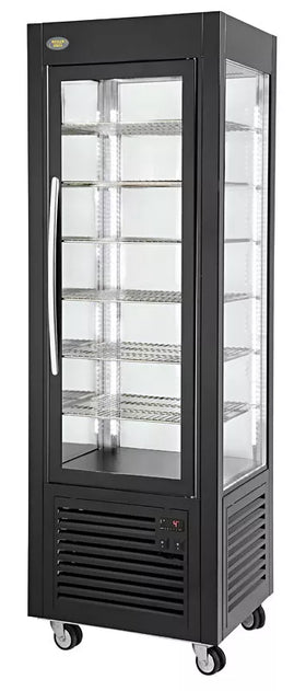 Vitrina frigorifica de congelare verticala cu ventilatie fortata si rafturi fixe - 360L, 0.80kW, alimentare 230V