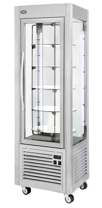 Vitrina frigorifica ventilata pentru ciocolata cu placi rotative din sticla - Model 360L