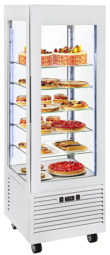 Vitrina frigorifica verticala cu ventilatie, si rafturi din sticla - 360L, 0.43kW, alimentare 230V