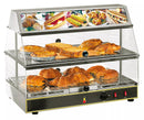 Vitrina incalzita cu ventilatie - Model cu 2 rafturi, putere 0.65 kW