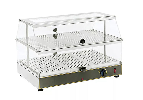 Vitrina incalzita cu ventilatie - model cu 2 rafturi, putere 0.65 kW, alimentare 230V