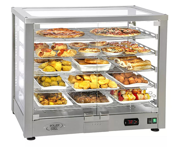 Vitrina incalzita cu ventilatie, model cu 3 rafturi si putere 1.8 kw