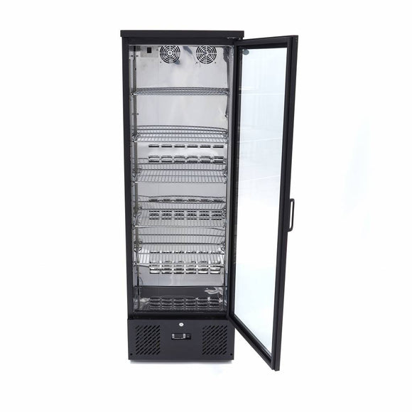 Vitrina refrigerata 0C 12C, 342 Litri, 5 grilaje, racire ventilata, negru