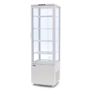 Vitrina refrigerata, 235 Litri, cu iluminare, H 170 cm, alb