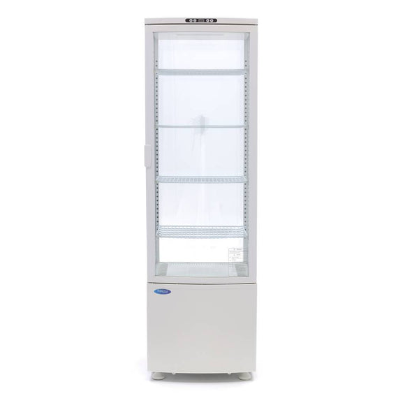 Vitrina refrigerata, 235 Litri, cu iluminare, H 170 cm, alb